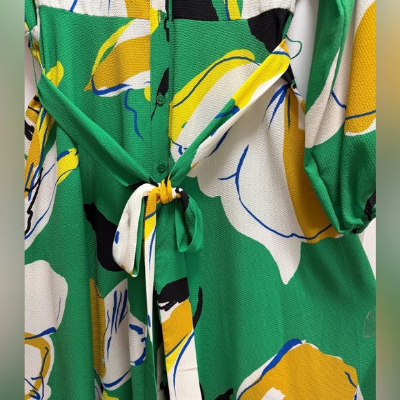 Premier Amour Green and Yellow Patterned Dress - Picture 8 of 10